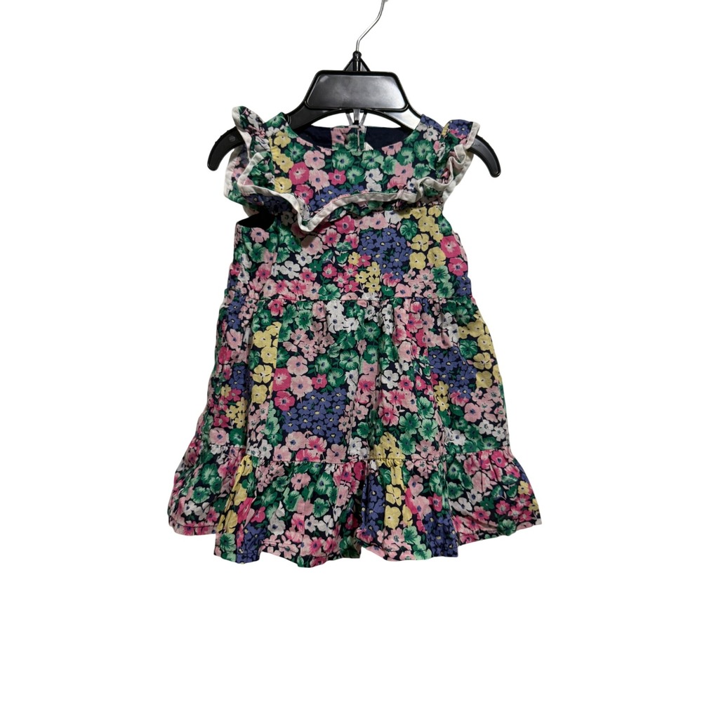Janie and Jack‎ Floral Dress Baby Girl 3-6 Months Multi Color Ruffle Sleeveless